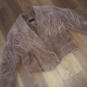 Genuine Leather Fringe Jacket
